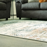 Printed Faux Rabbit Fur Rug