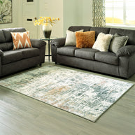 Printed Faux Rabbit Fur Rug