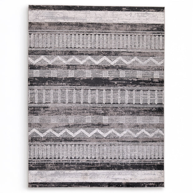 Neutral Distressed Pattern Area Rug
