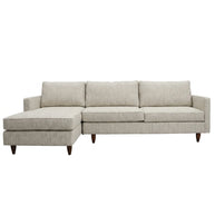 Mid-century Modern 2-Piece Customizable Sectional