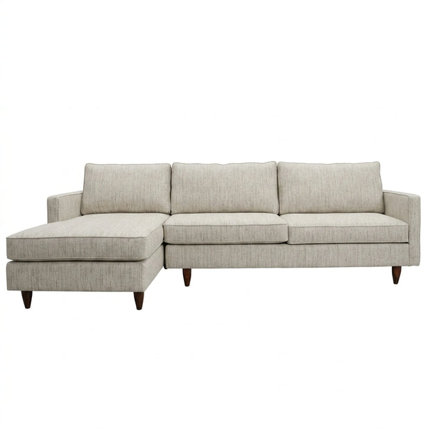 Mid-century Modern 2-Piece Customizable Sectional