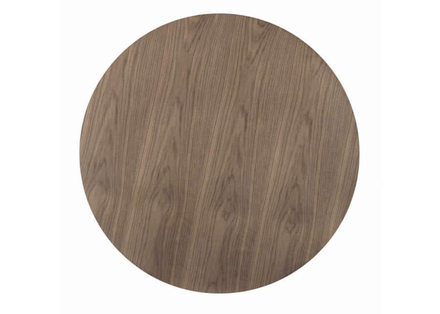 Round Black & Walnut Dining Table