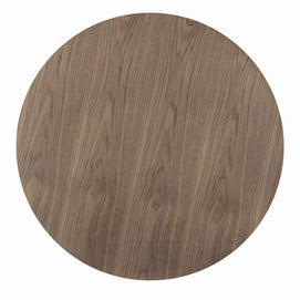Round Black & Walnut Dining Table