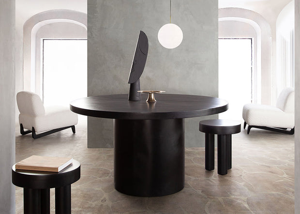 Acacia Wood Round Dining Table