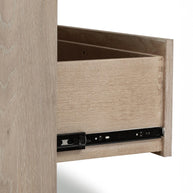 Chai Finish Oak Wood 5 Drawer Chest