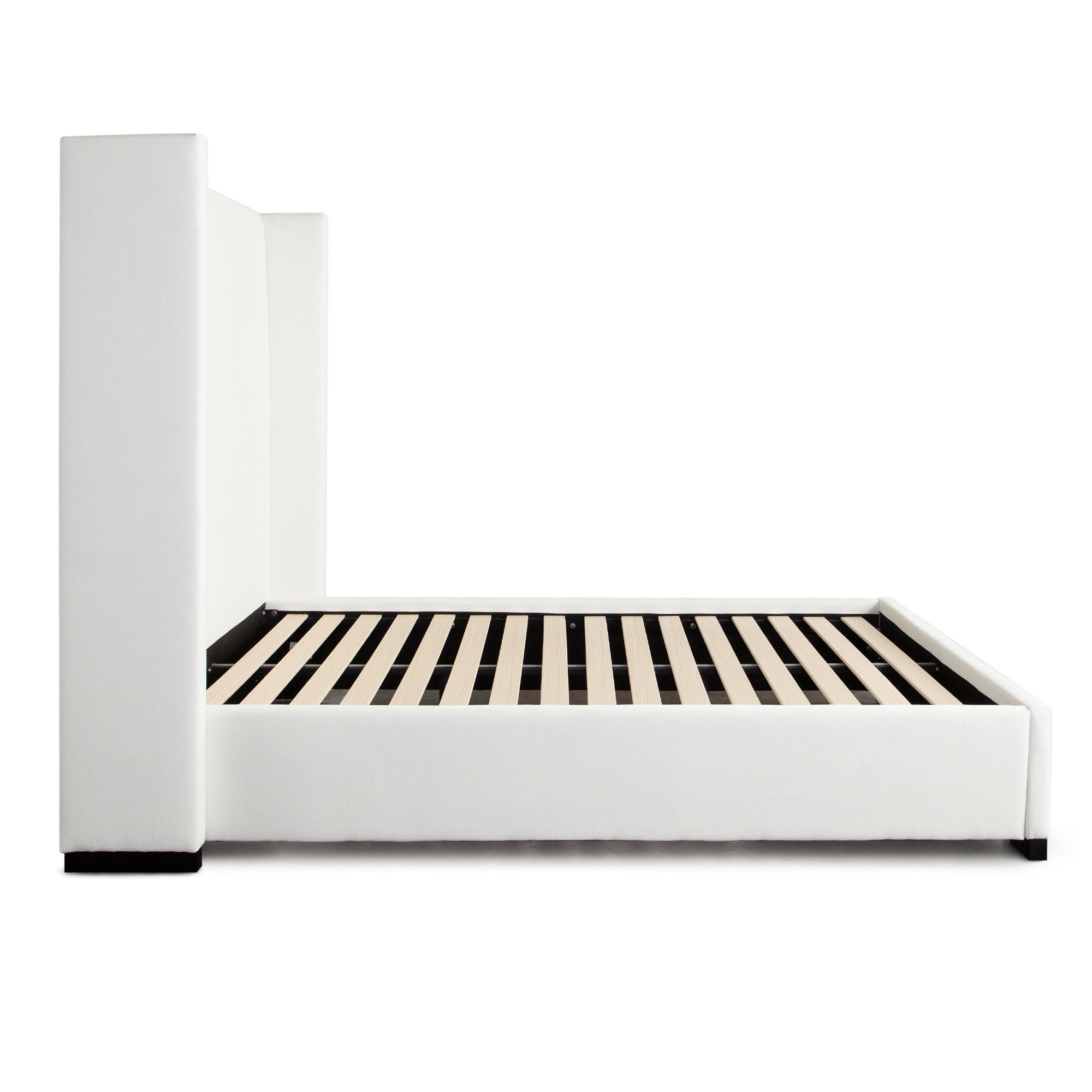 Contemporary White Linen Bedframe
