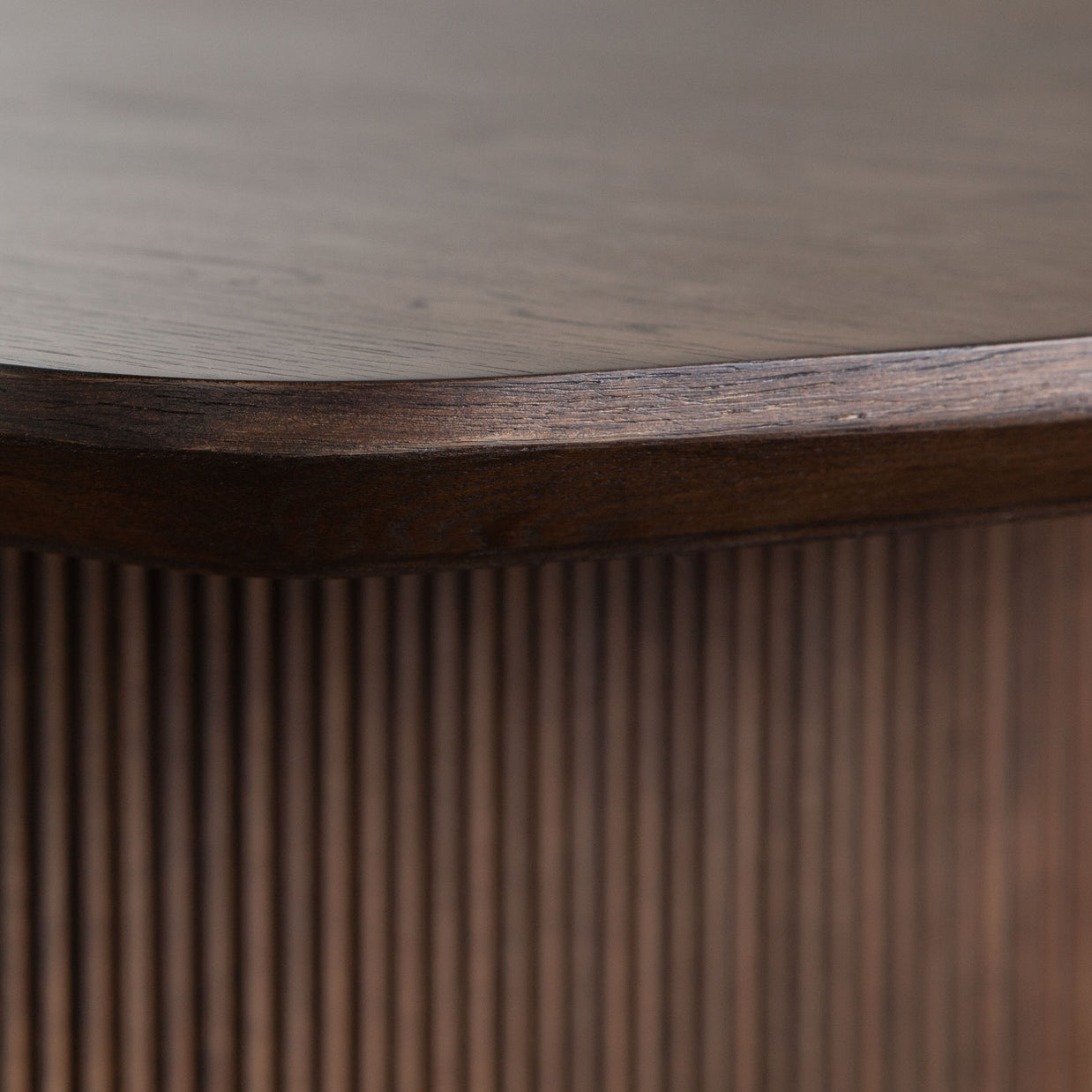 Solid Oak Fluted Dining Table