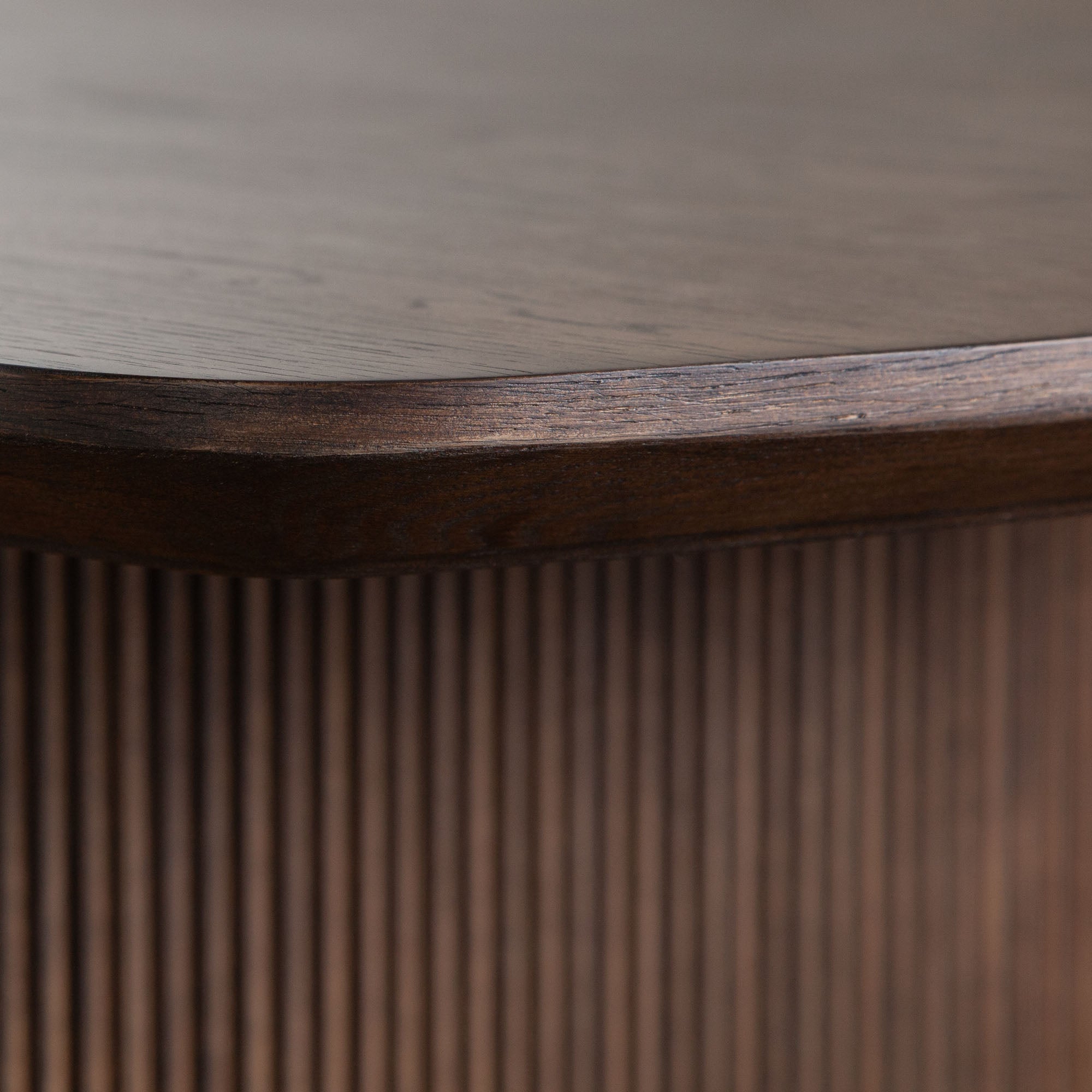 Solid Oak Fluted Dining Table