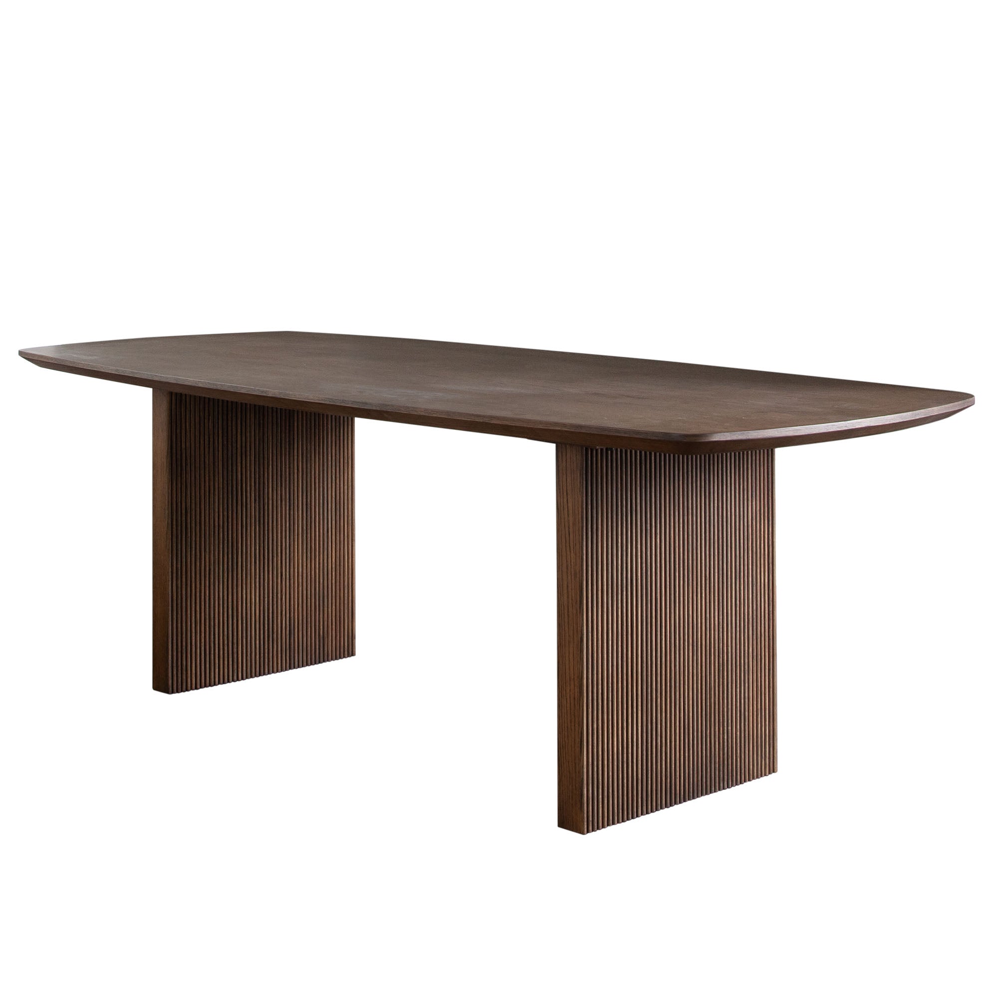 Solid Oak Fluted Dining Table