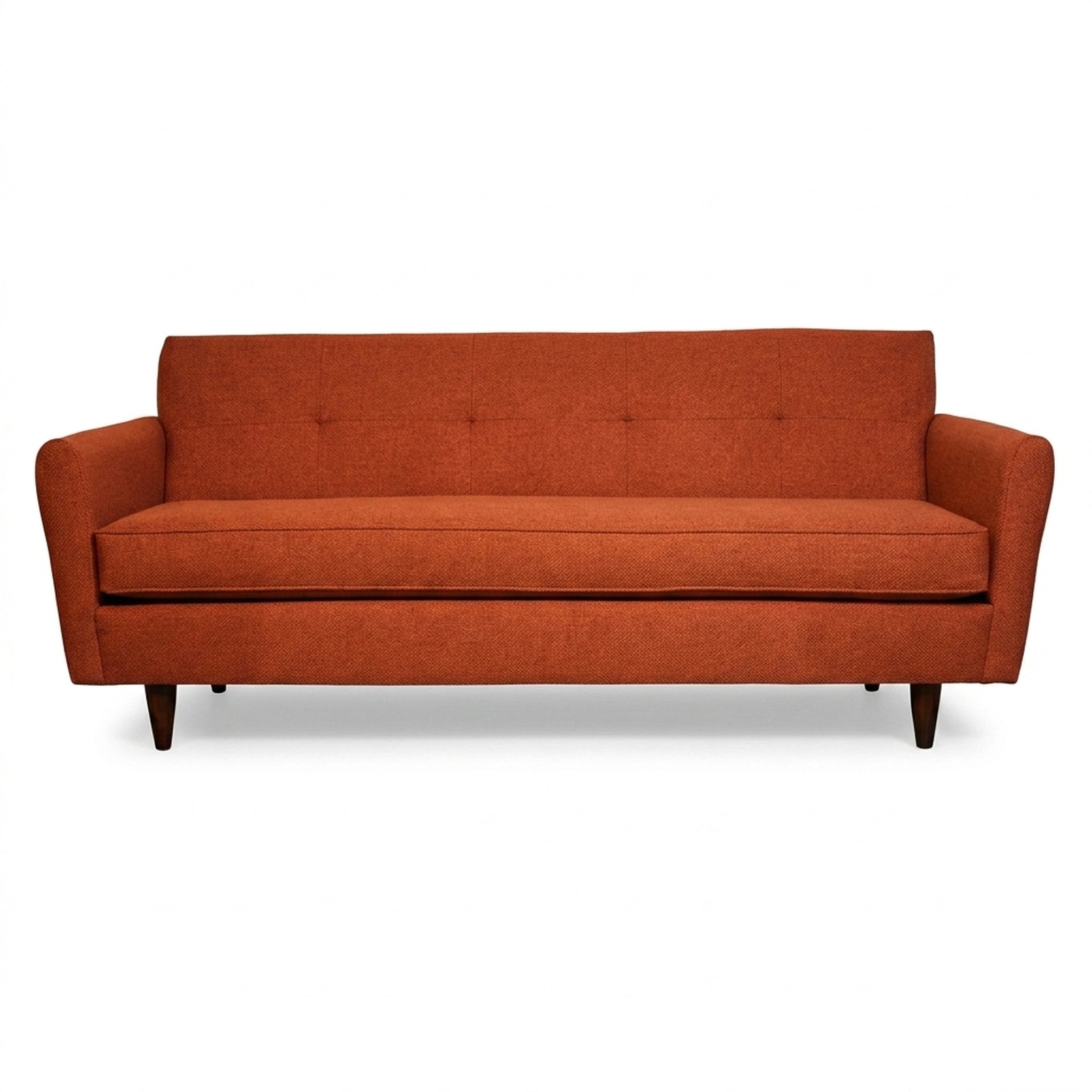Orange sofa on a white background