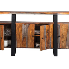 Industrial Solid Sheesham Wood Dining Server
