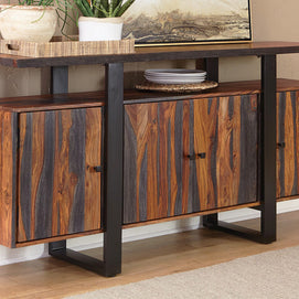 Industrial Solid Sheesham Wood Dining Server