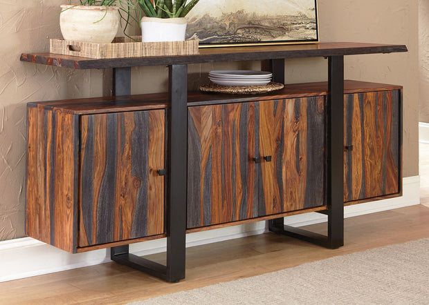 Industrial Solid Sheesham Wood Dining Server
