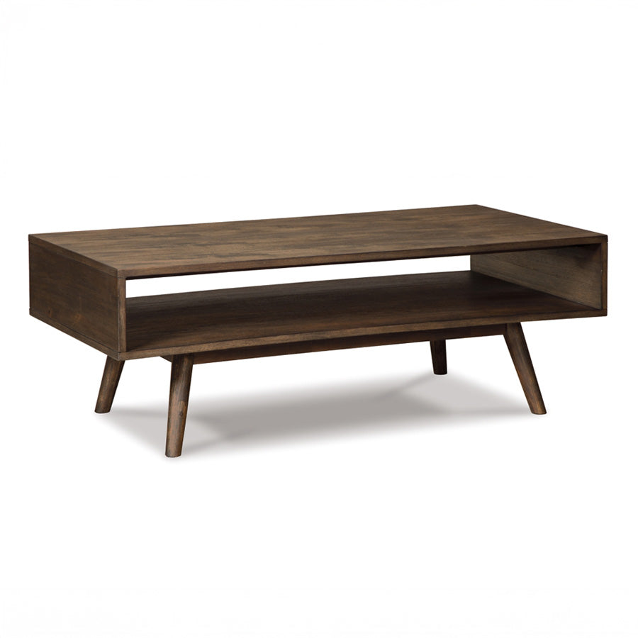 Mid-Century Brown Wood Coffee Table