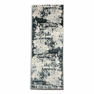 Modern Abstract Blue & Ivory Area Rug