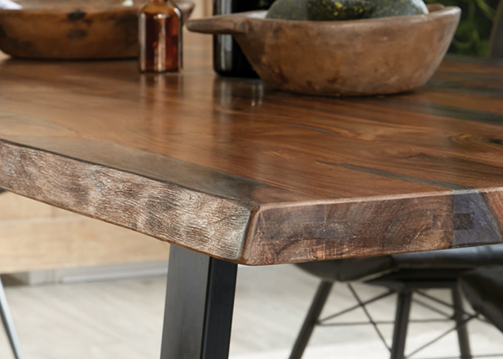 Industrial Solid Sheesham Wood 6-PC Dining Set