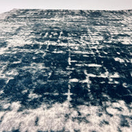 Modern Distressed Blue & Ivory Rug