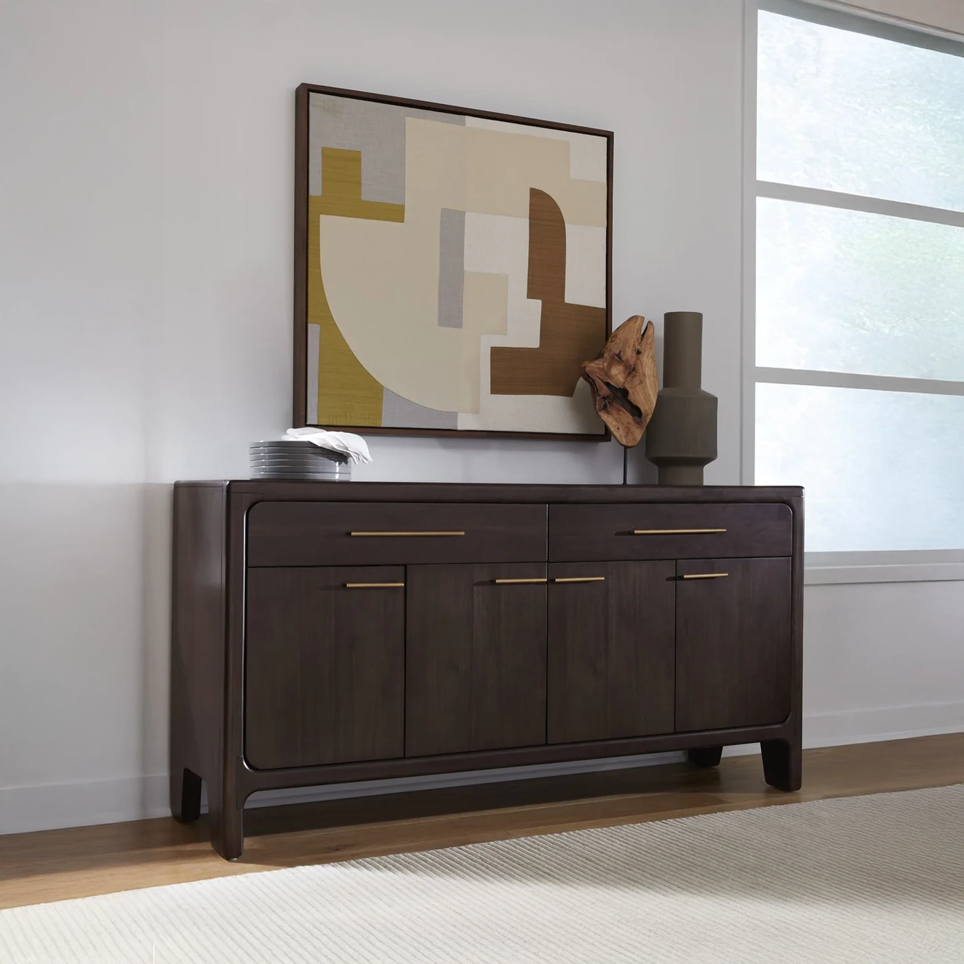 Acacia Wood Sideboard