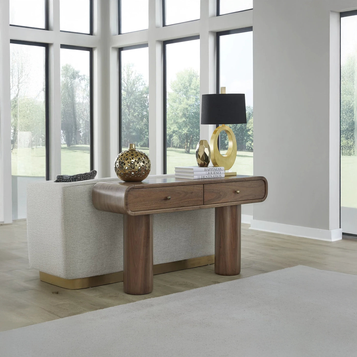 Juba Walnut Console Table