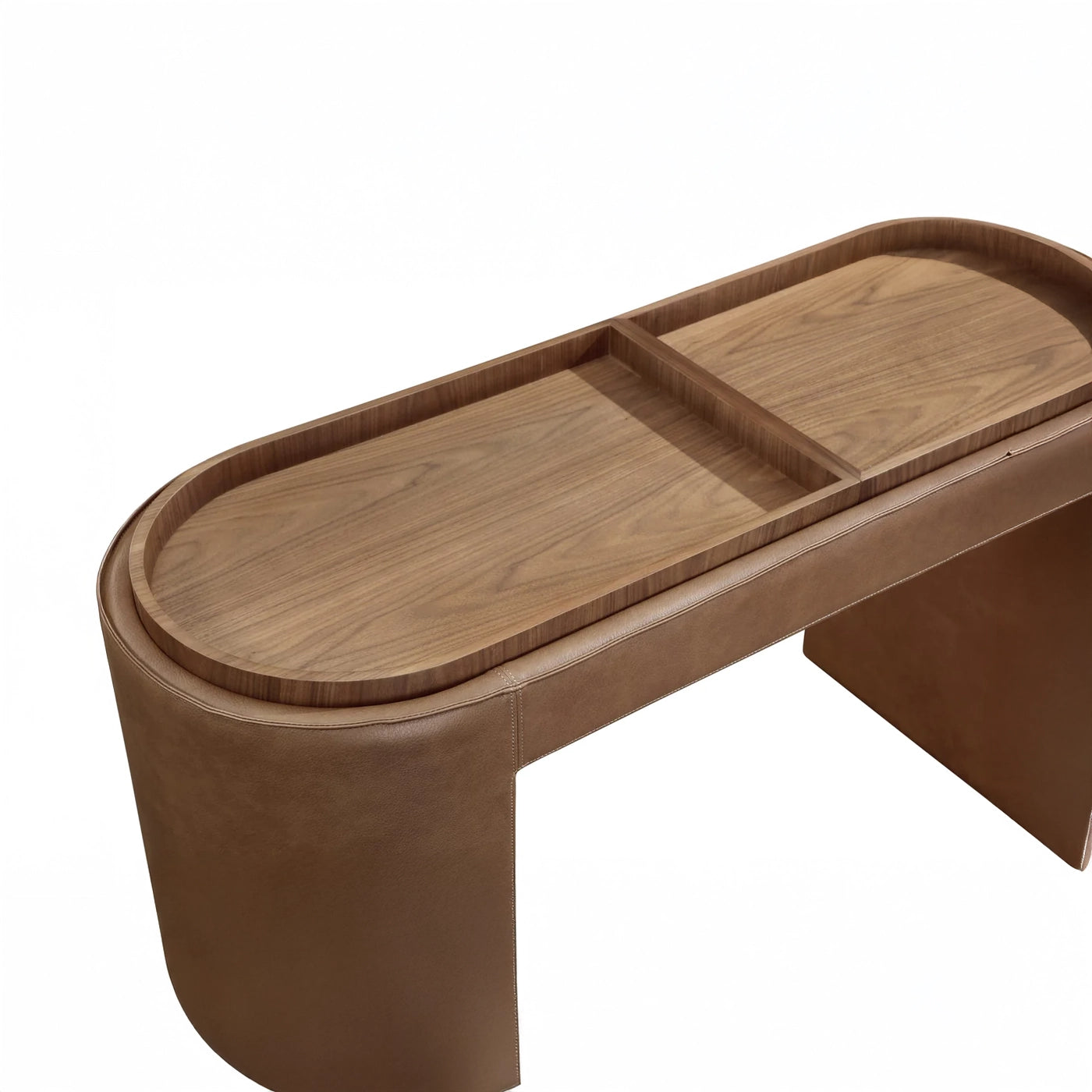 Yeal Leather Upholstered Console Table