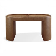 Yeal Leather Upholstered Console Table