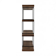 Modern Walnut & Black Bookshelf