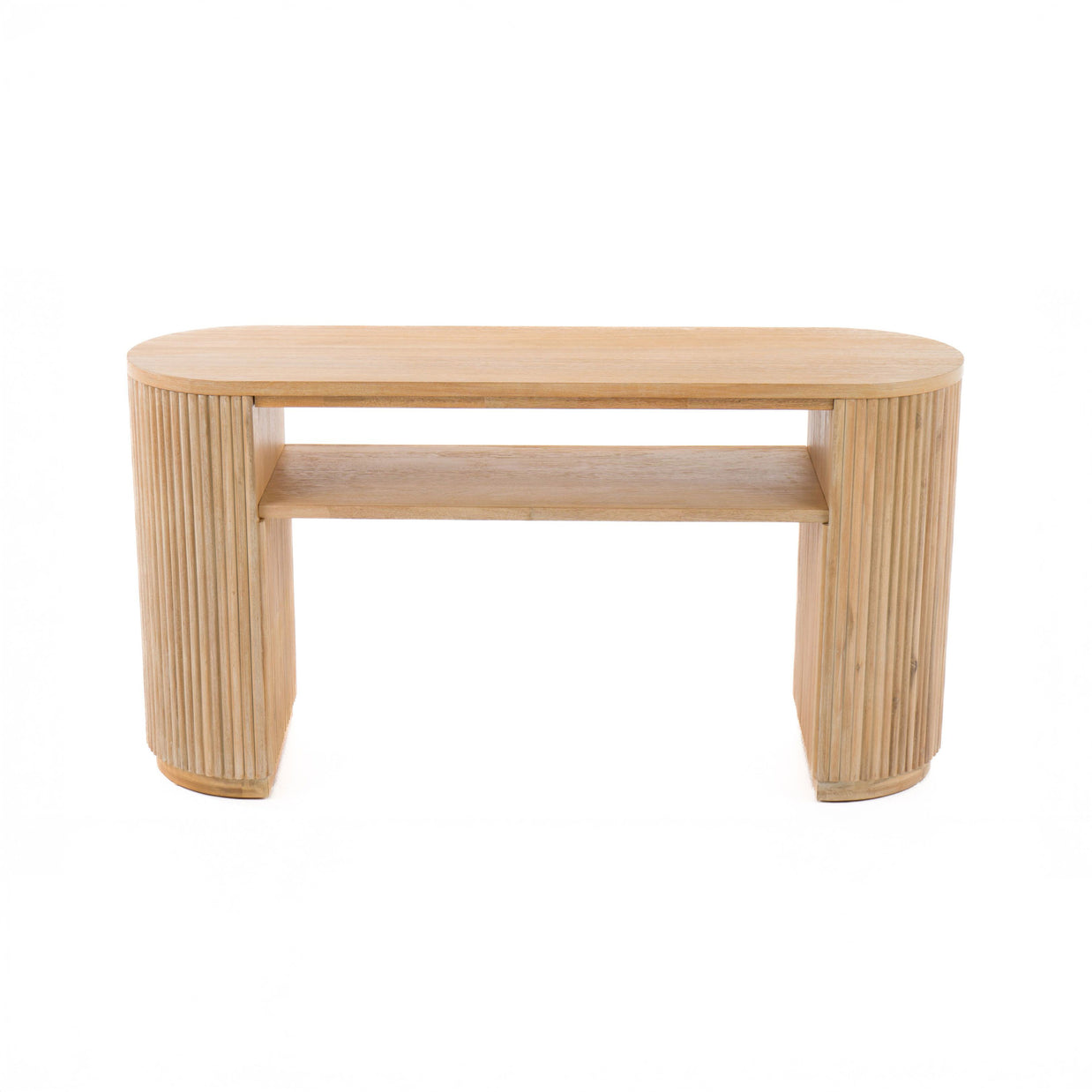 Modern Natural Acacia Console Table