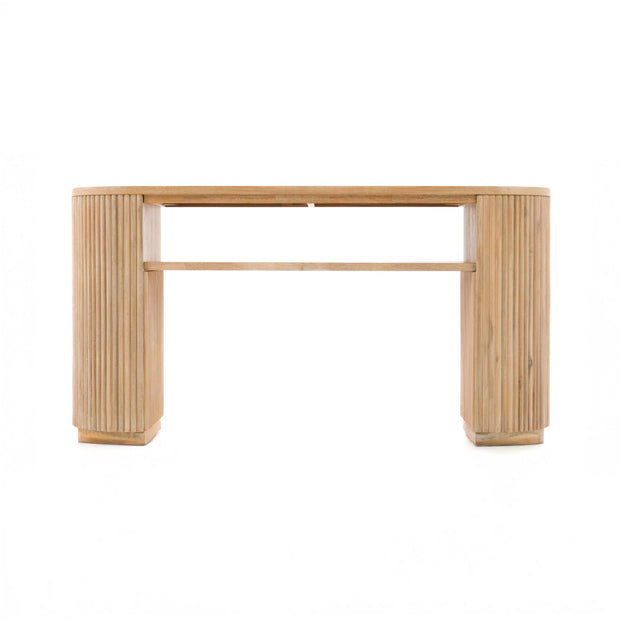 Modern Natural Acacia Console Table