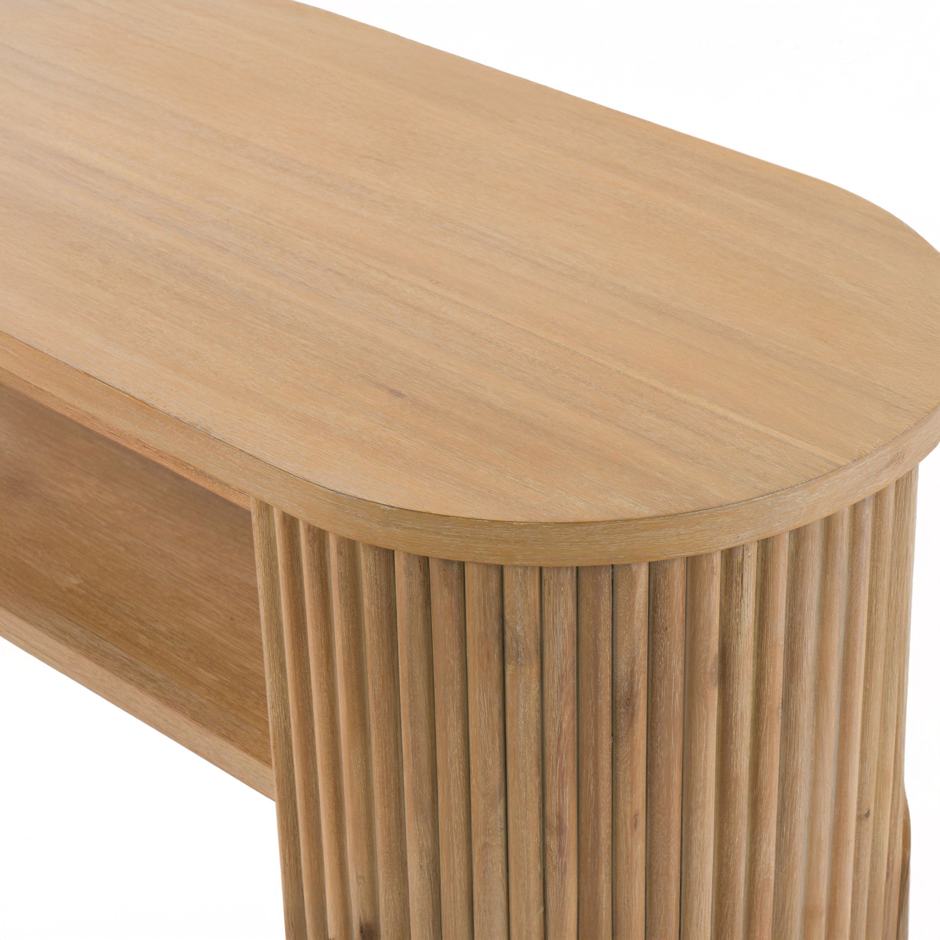 Modern Natural Acacia Console Table