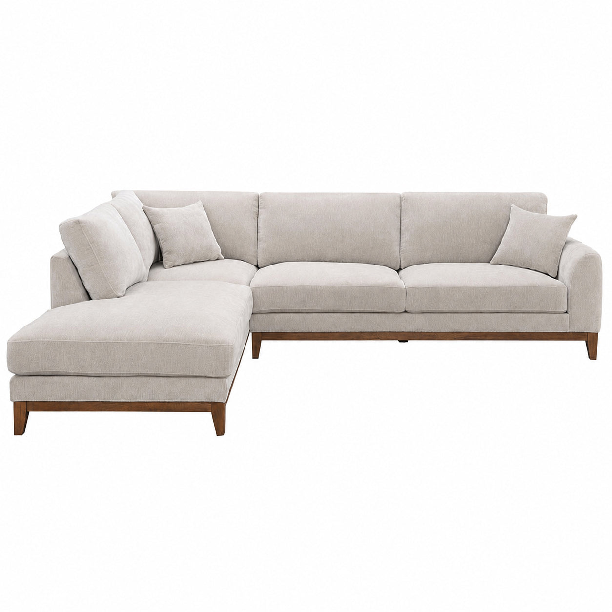 Mid-Century Modern Chenille Sectional