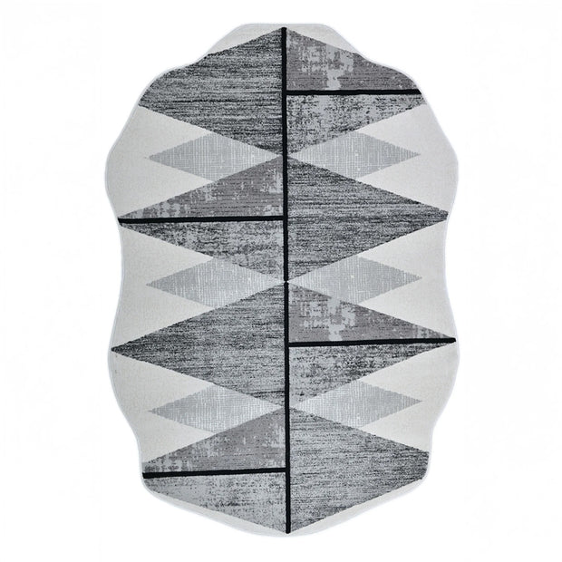 Gray Novelty Shape Area Rug