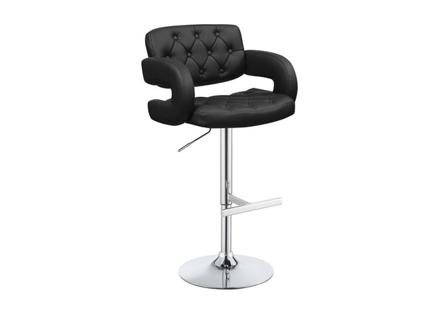 Adjustable Leatherette Tufted Bar Stool