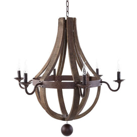Antique Brass Teardrop Chandelier