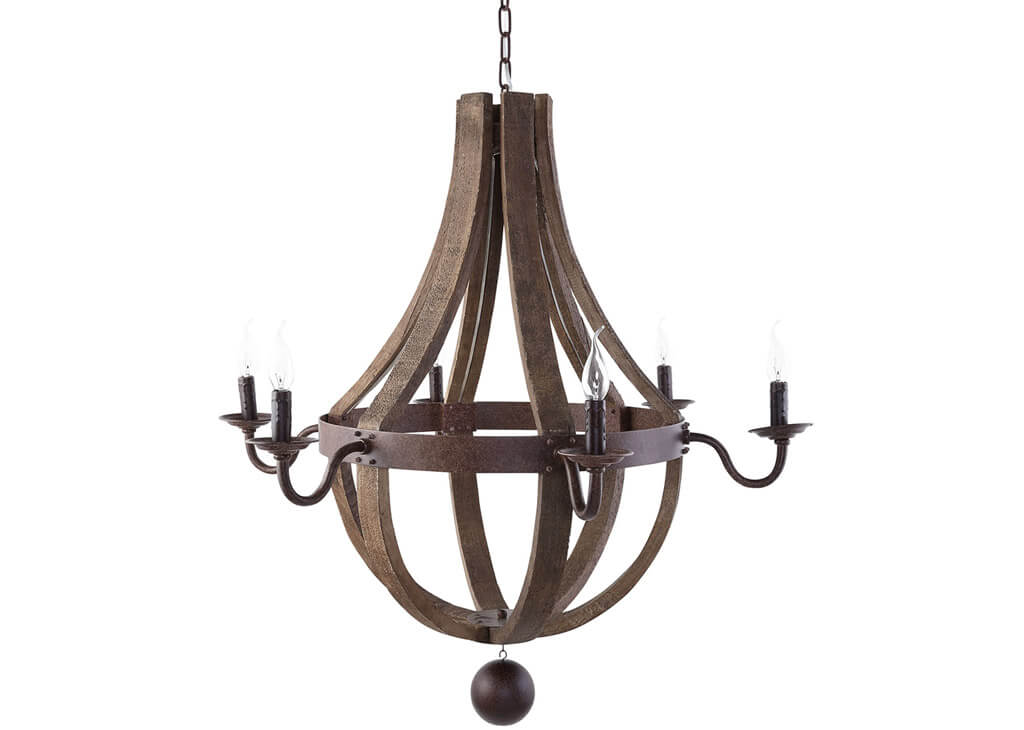 Antique Brass Teardrop Chandelier