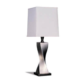 Antique Silver Twist Base Table Lamp