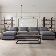 Modern Cream Feather Down 3PC Modular Sectional