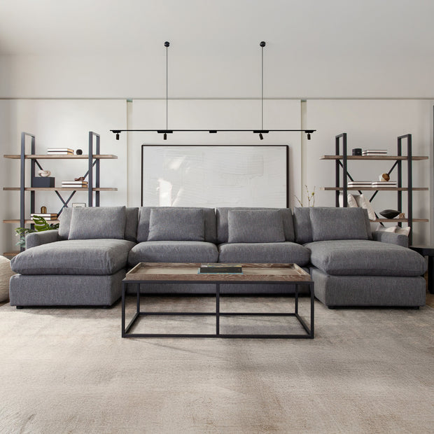 Modern Cream Feather Down 3PC Modular Sectional