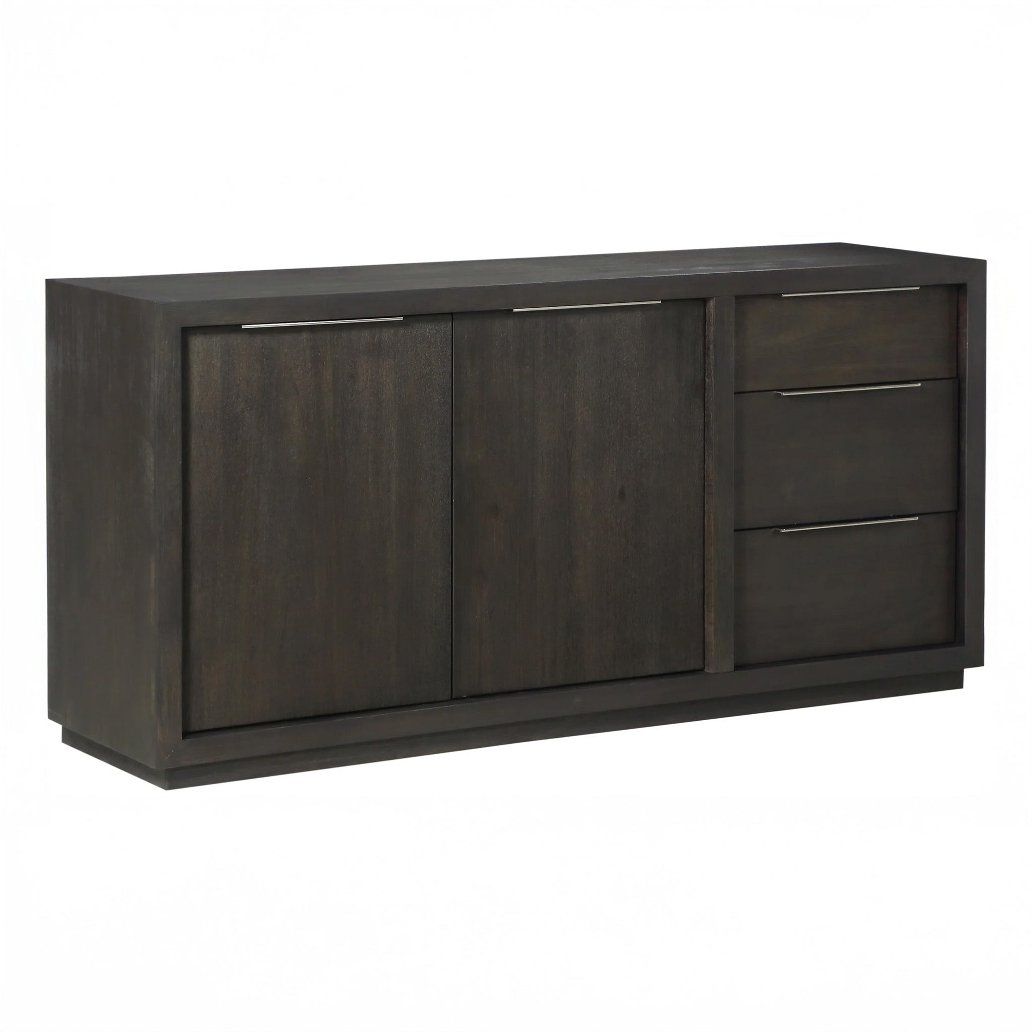 Modern Acacia Wood Sideboard in Basalt Gray or Mineral Gray