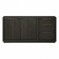 Modern Acacia Wood Sideboard in Basalt Gray or Mineral Gray