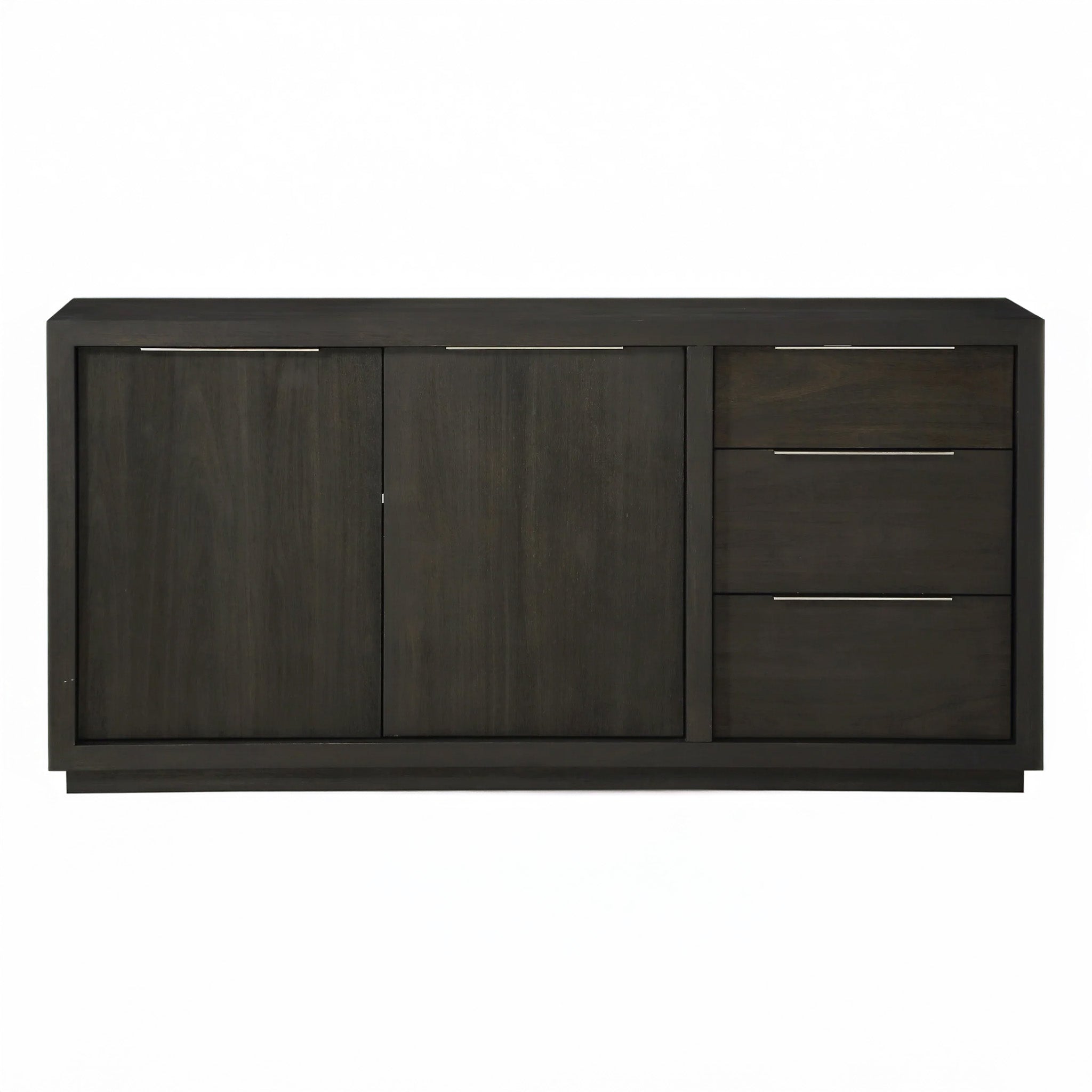 Modern Acacia Wood Sideboard in Basalt Gray or Mineral Gray