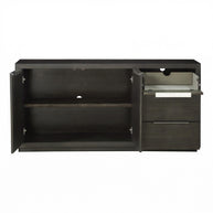 Modern Acacia Wood Sideboard in Basalt Gray or Mineral Gray