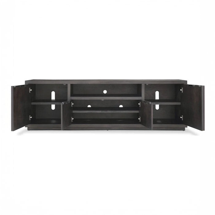 Oxford Solid Wood Basalt Gray TV Stand