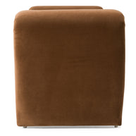 Modern Brown Velvet Upholstered Bench