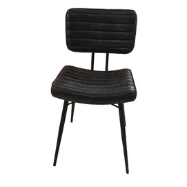 Goat Leather & Metal Dining Chair (Set of 2)