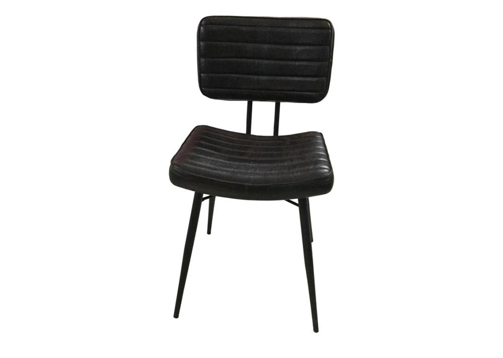 Goat Leather & Metal Dining Chair (Set of 2)