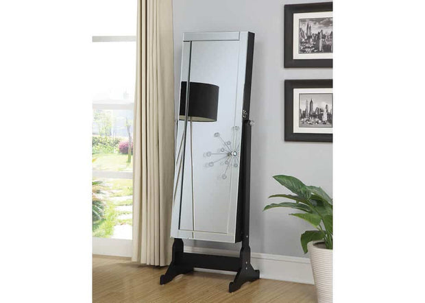 Black Jewelry Cheval Mirror