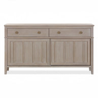 Two Drawer Two Door Light Oak Wood Sideboard