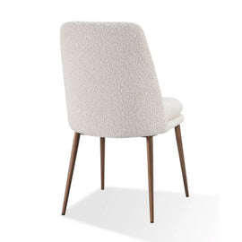 Ricotta and bronze metal dining chair