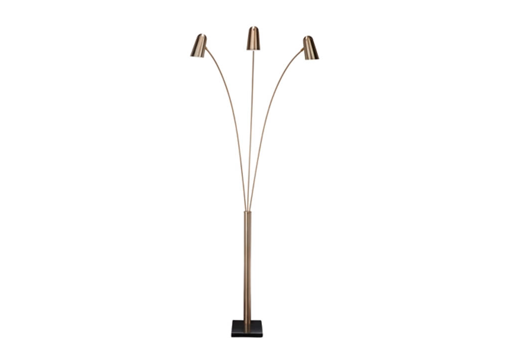 Gold Finish Arc Floor Lamp