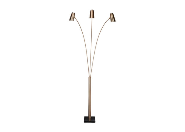 Gold Finish Arc Floor Lamp